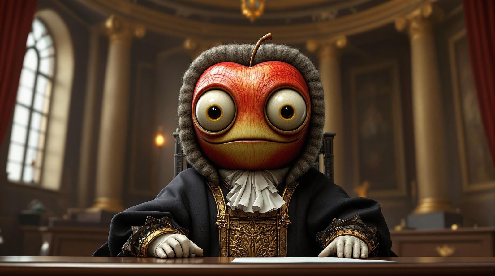 Surreal Apple Judge in Court