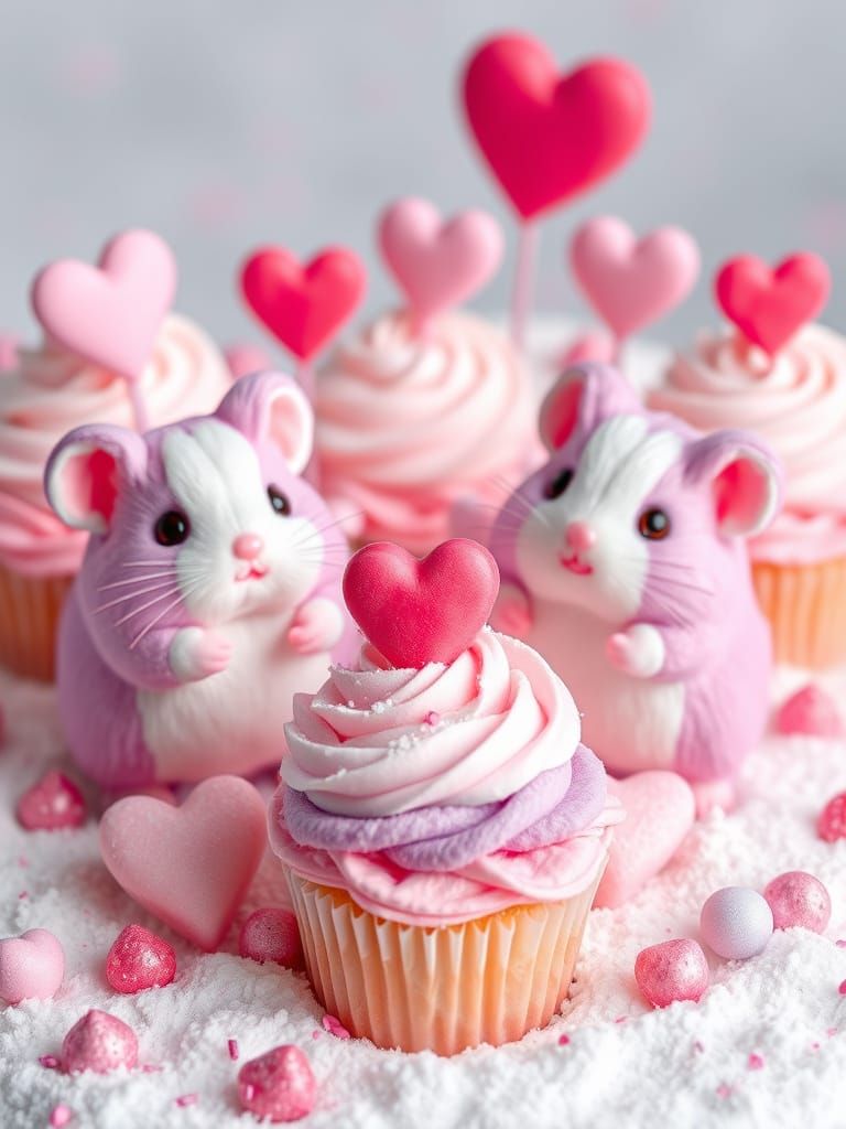 Sugar Sweet Hamsters in Whimsical Candyland Fantasy