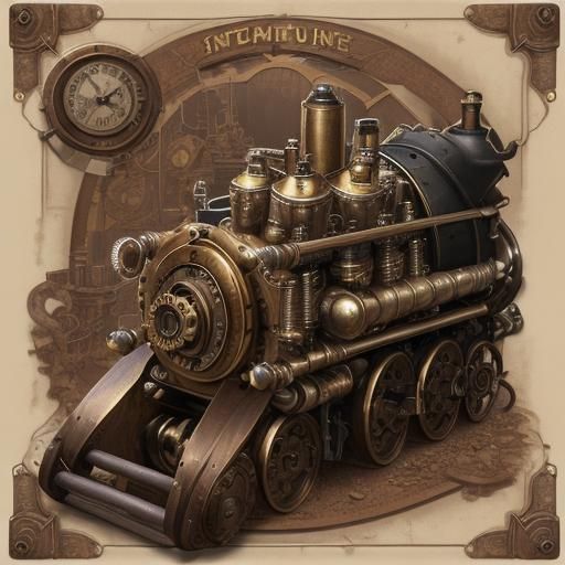 Steampunk Engine Resembling a Slithering Towel