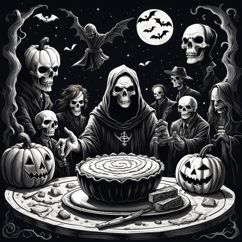 Hegelian Halloween: A Retro-Lithographic Nightmare