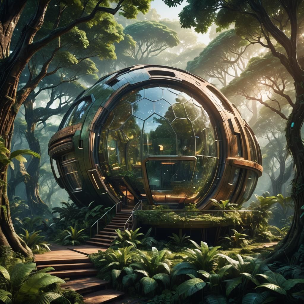 Futuristic Jungle Round House
