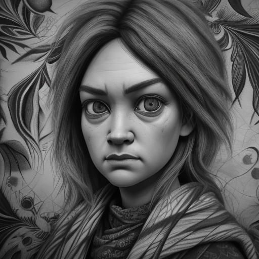 Hyperdetailed Charcoal Drawing of Liminal Space