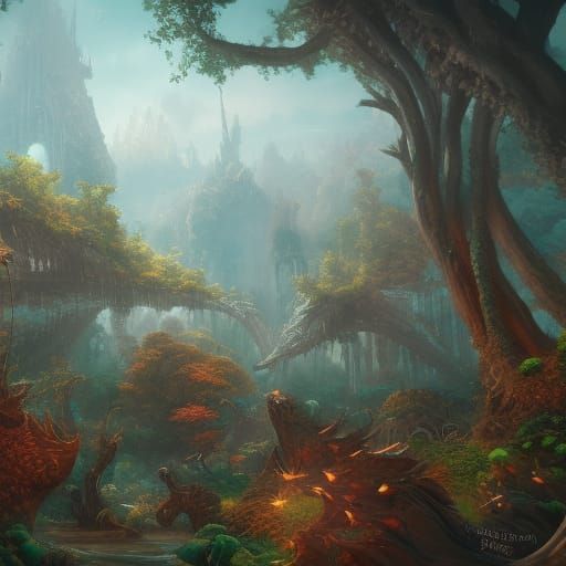 Detailed Matte Painting of Furcas in Fantasy Art Style