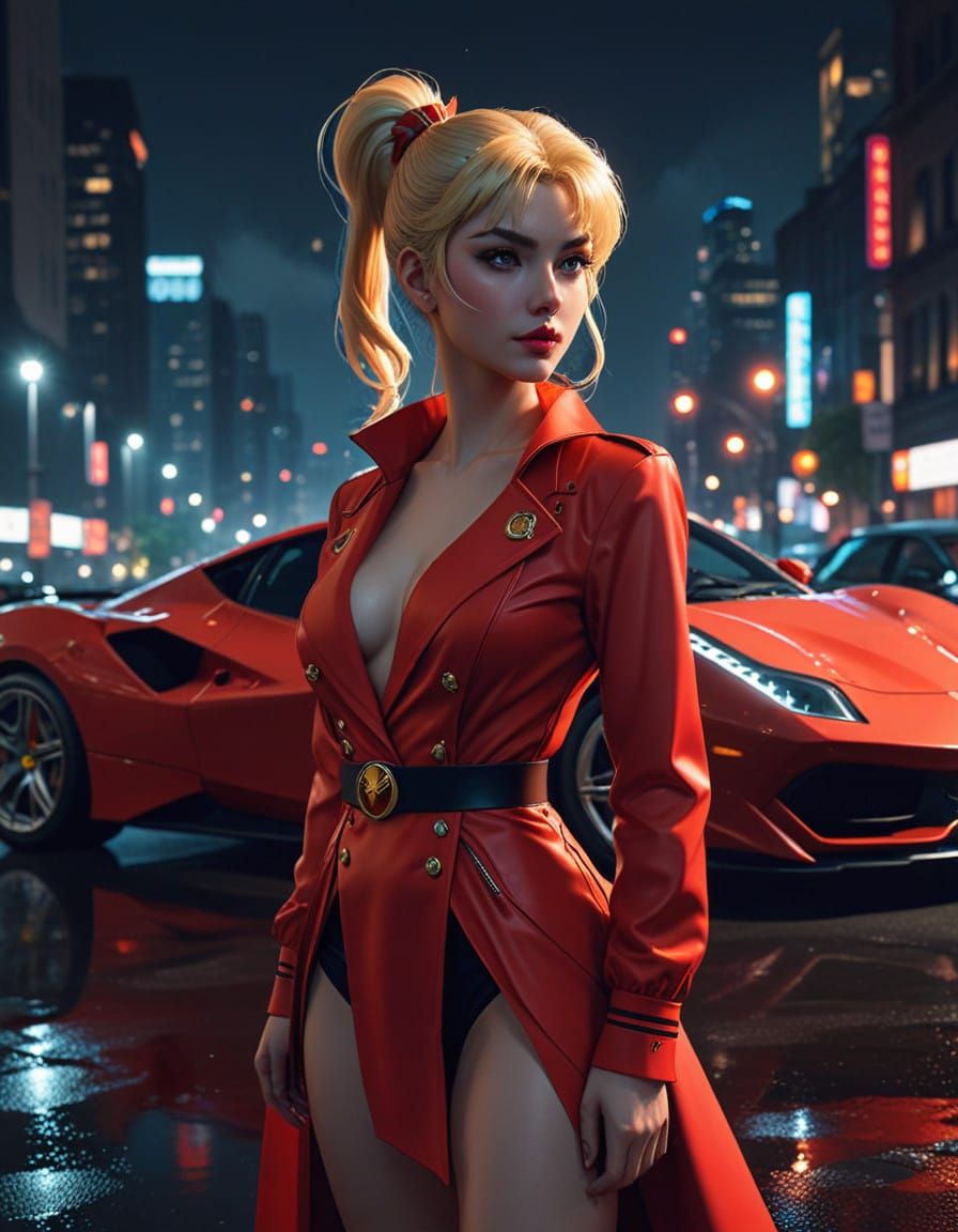 Sailor Moon by Gotham City Ferrari Nighttime