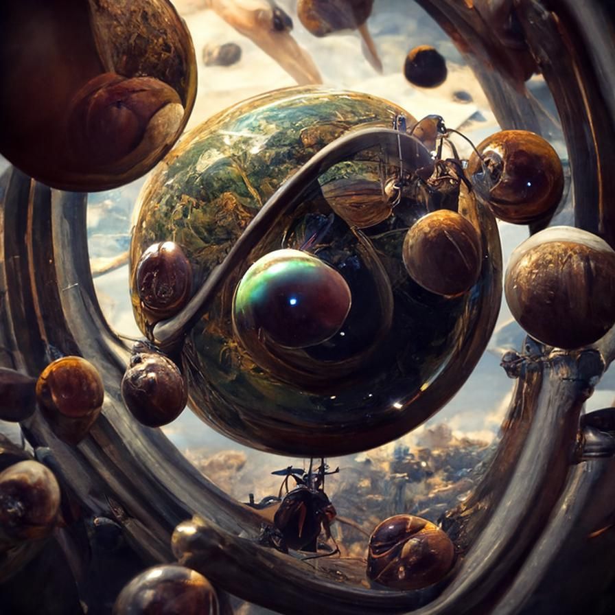 Hanging Solar System Model Macro Photograph