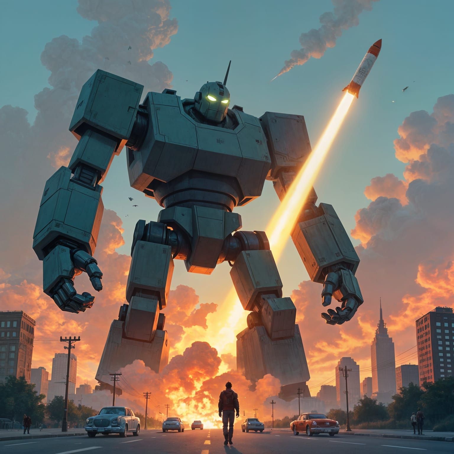 Iron Giant's Sacrifice: A Heroic 8K Digital Rendering