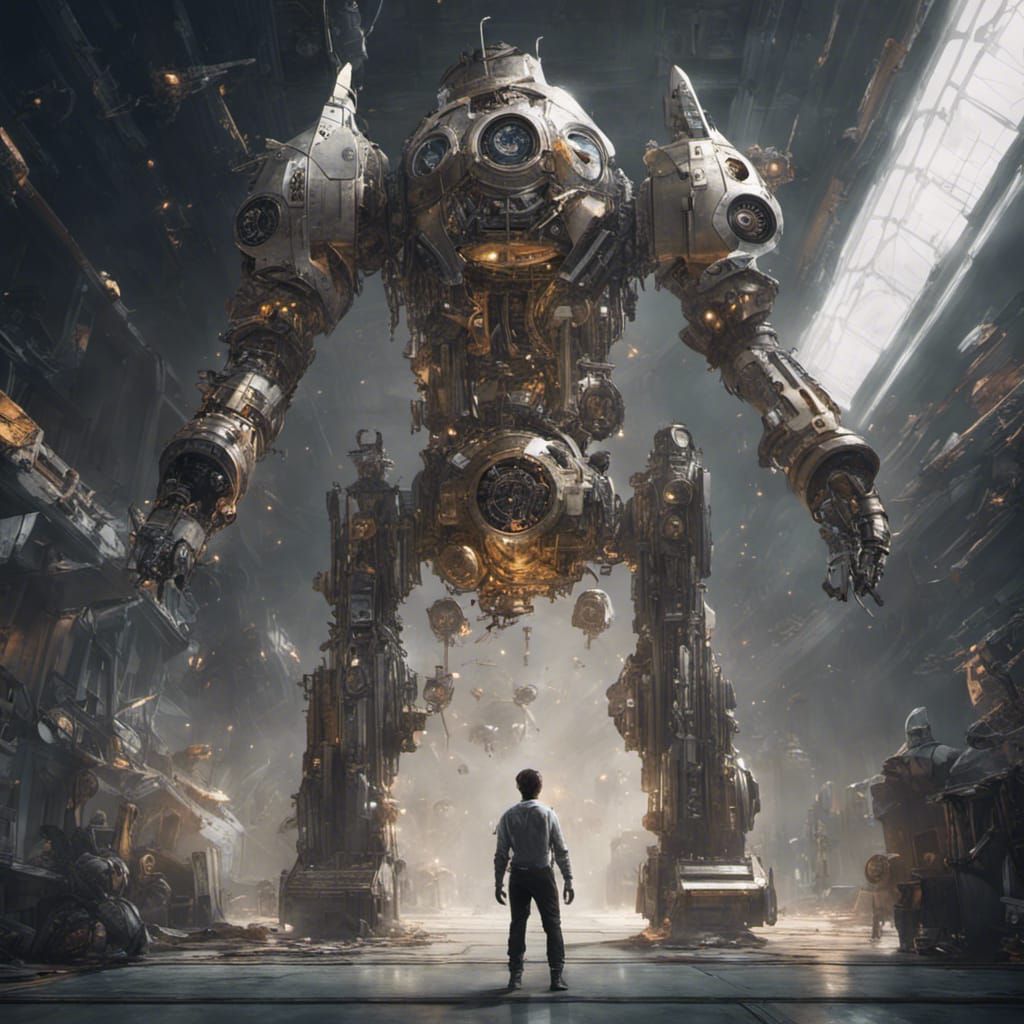 Mechanical Robot Sword Made of Clockwork