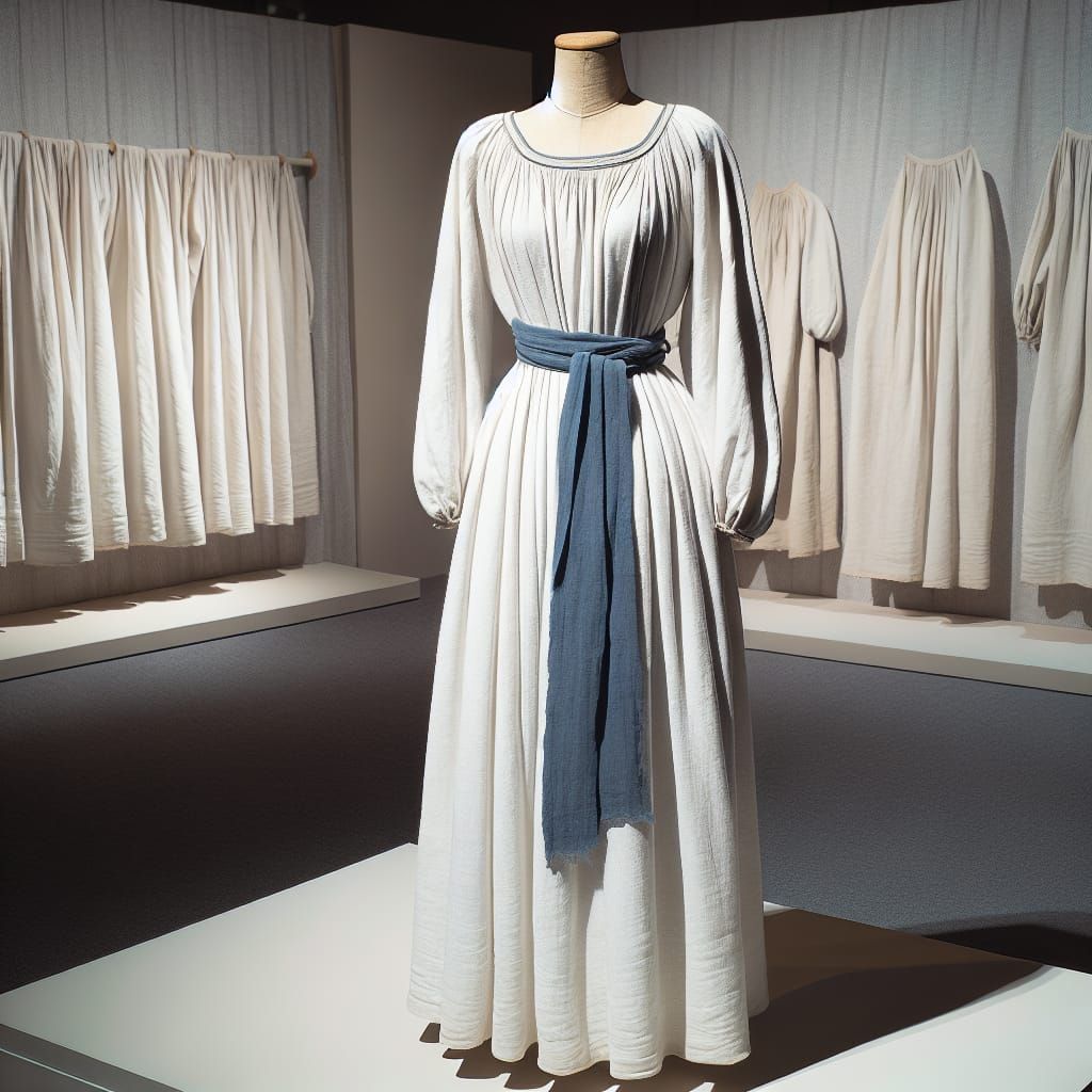 Traditional Russian Peasant Dress on Dress Form