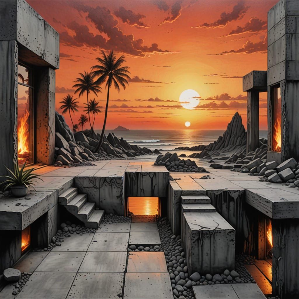 Ethereal Landscapes in Mixed Media Art