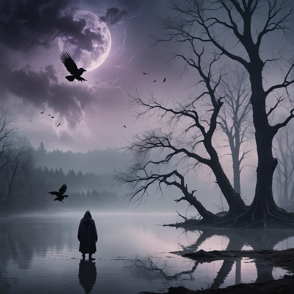 Dark Fantasy Figure Receives Ominous Message