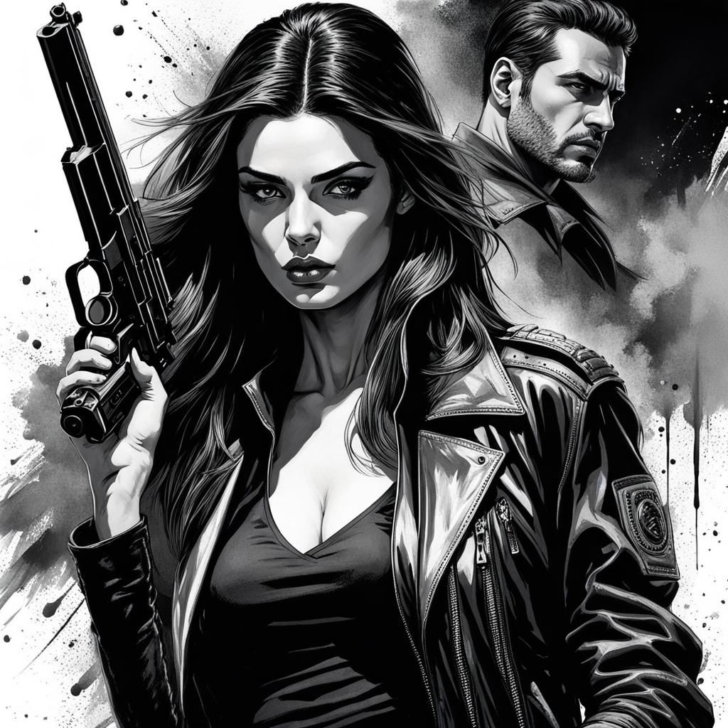 Sonia Ben Ammar as Pistol: Splash Art Portrait