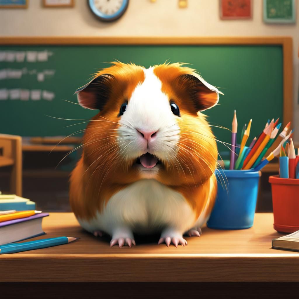 Guinea Pig's First Day: Studio Ghibli Classroom