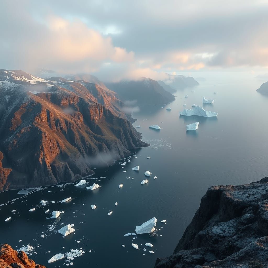 Newfoundland Coastline in 3D Game Cinematic Style