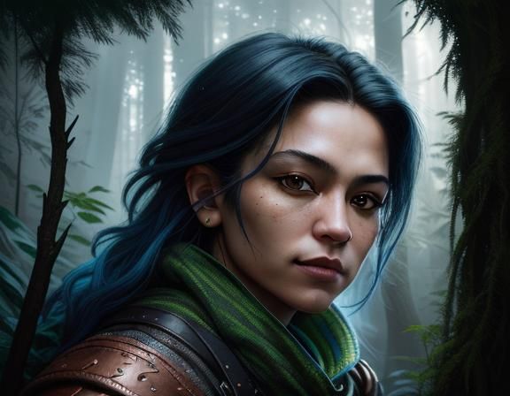 Mystical Forest Rogue in Detailed Digital Art