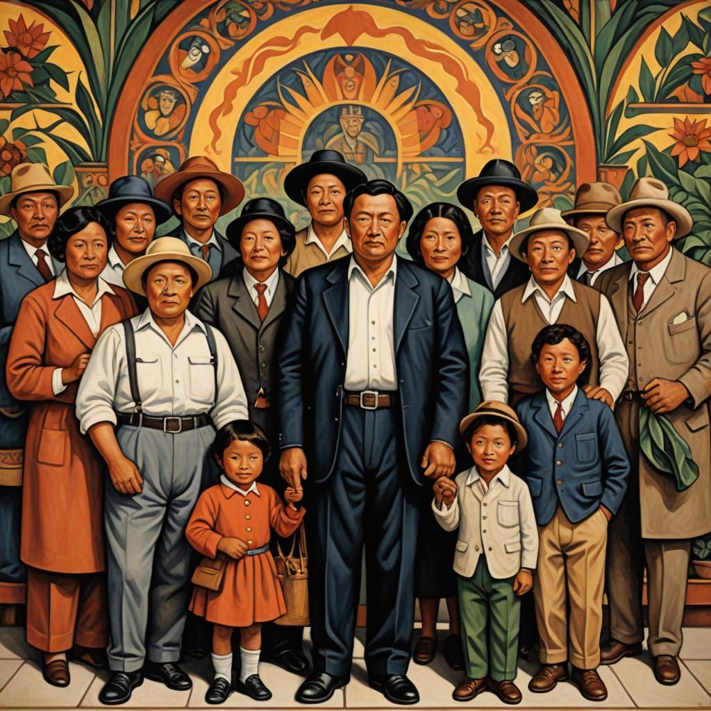 Vibrant Life in a Mexican Mural Aesthetic