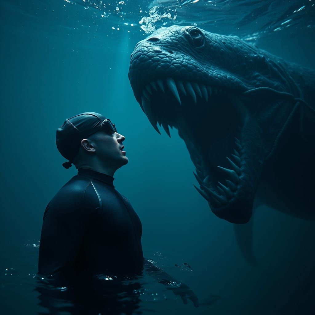 Terrorized Diver Confronts Eldritch Sea Monster in a Desolat...