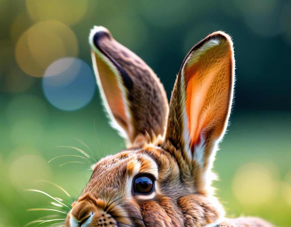 Macro Photograph of Rabbit Ears with Bokeh