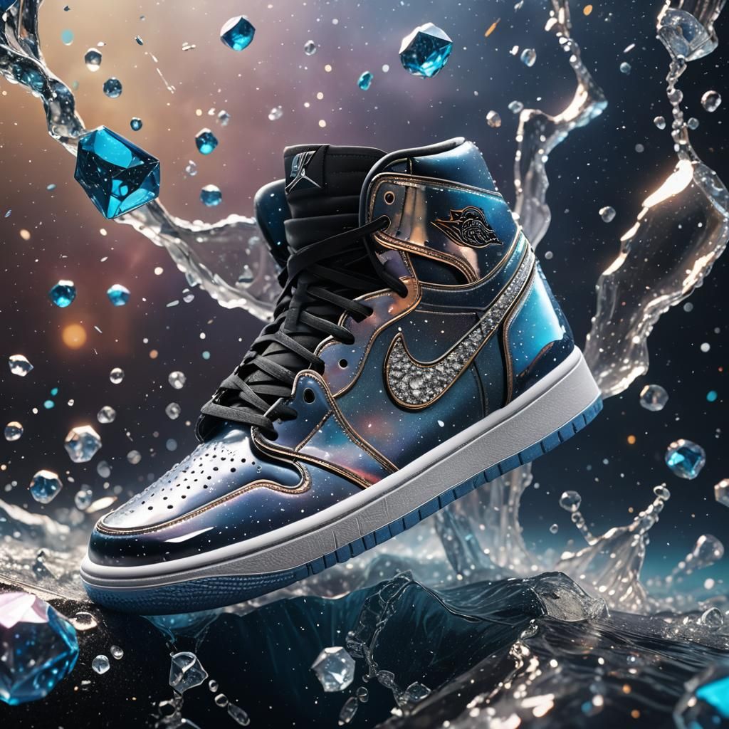 Nike Air Jordan One Galaxy Diamond Melting Concept Art