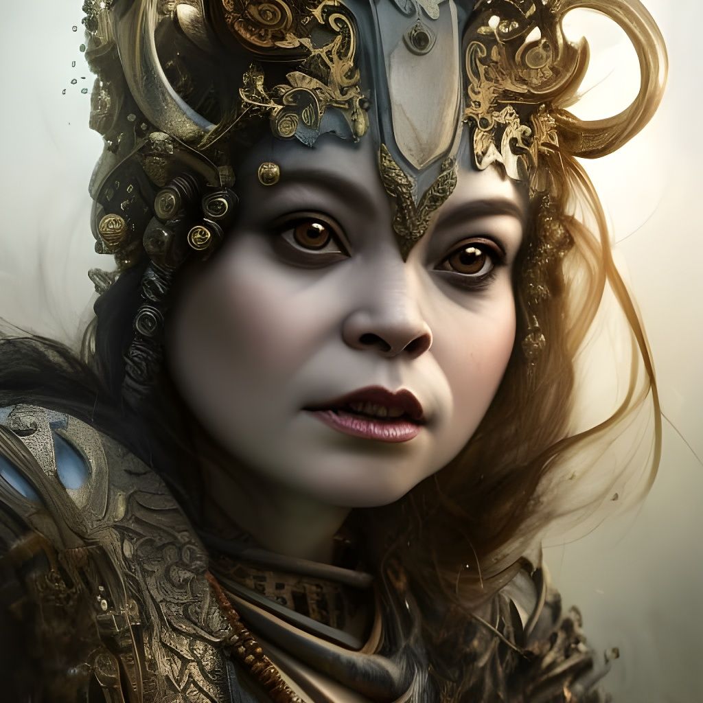 Fierce Dwarf Troll in Ornate Armor: Detailed Portrait