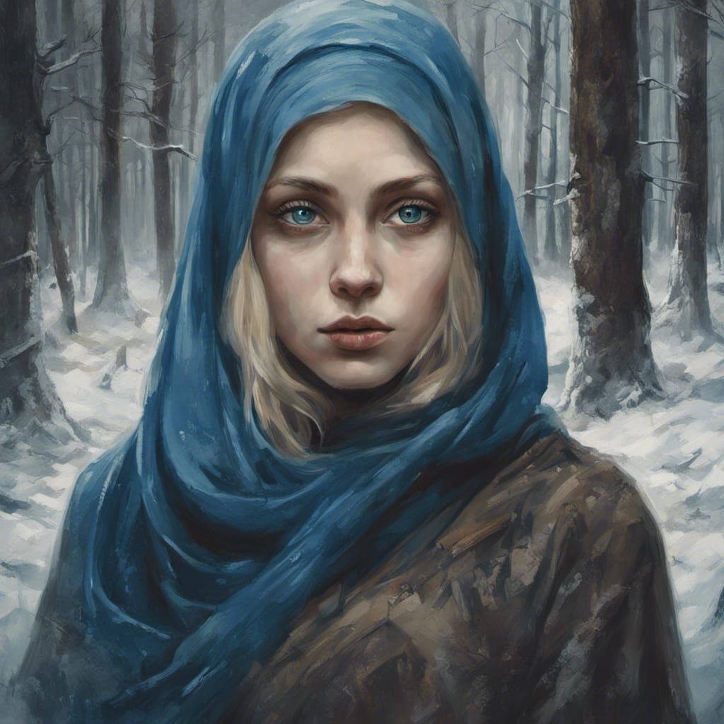 Eerie Portrait of Girl in Swedish Forest