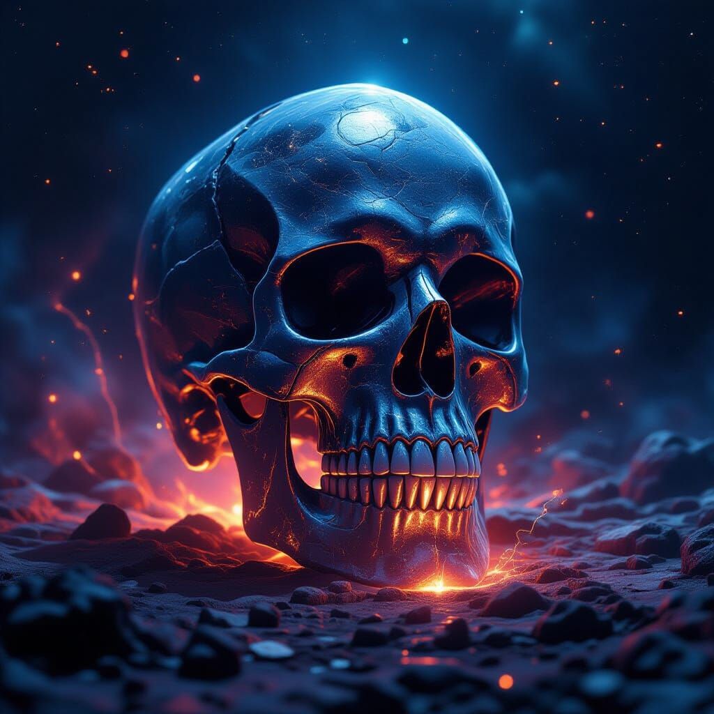 Crystal Skull at the Heart of a Dying Nebula