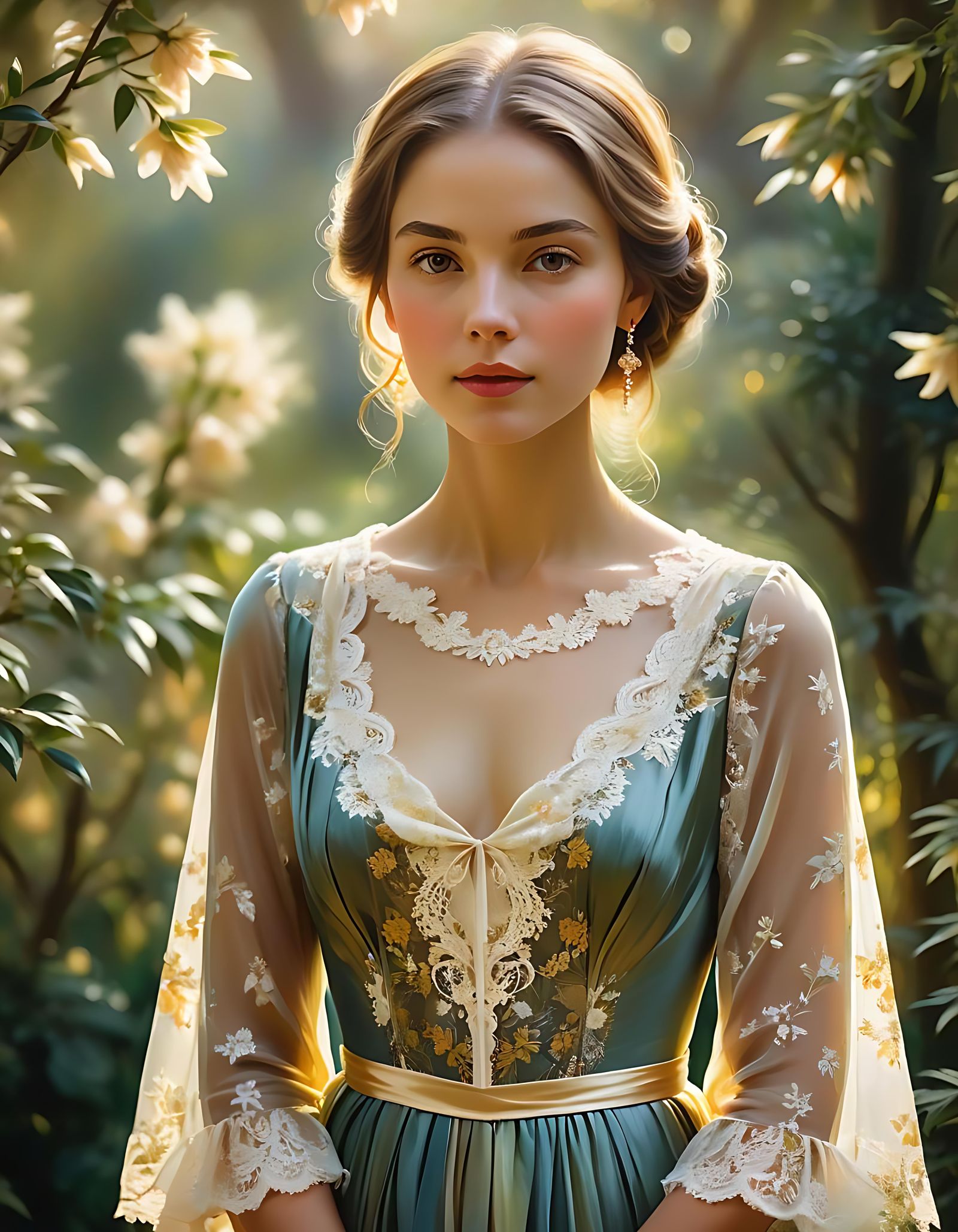 Intricate Portrait with Beautiful Lighting and Soft Focus