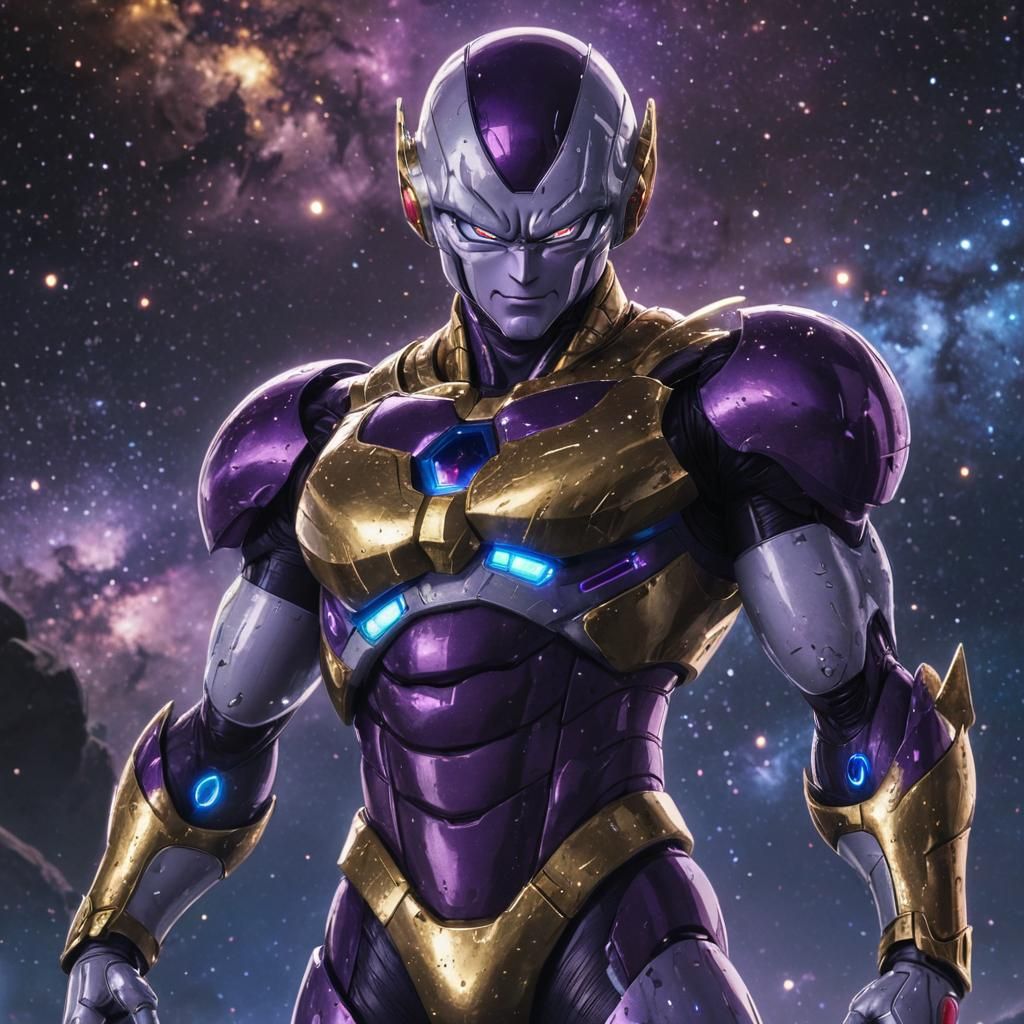 Lord Frieza Portrait in Vibrant Anime Style