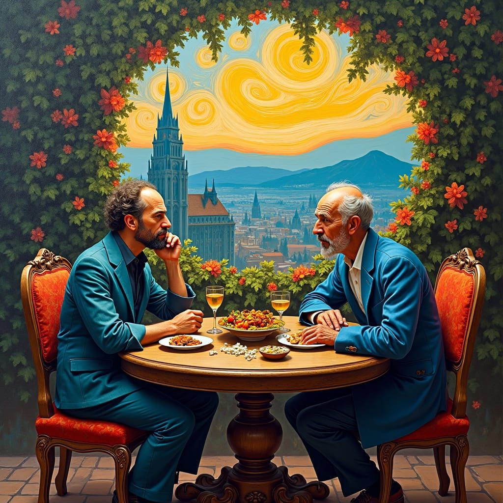 Picasso and Van Gogh Have Lunch: Fantasy Concept Art
