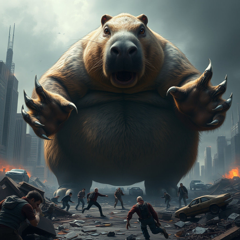Giant Capybara Destroys Metropolis in Apocalyptic Horror