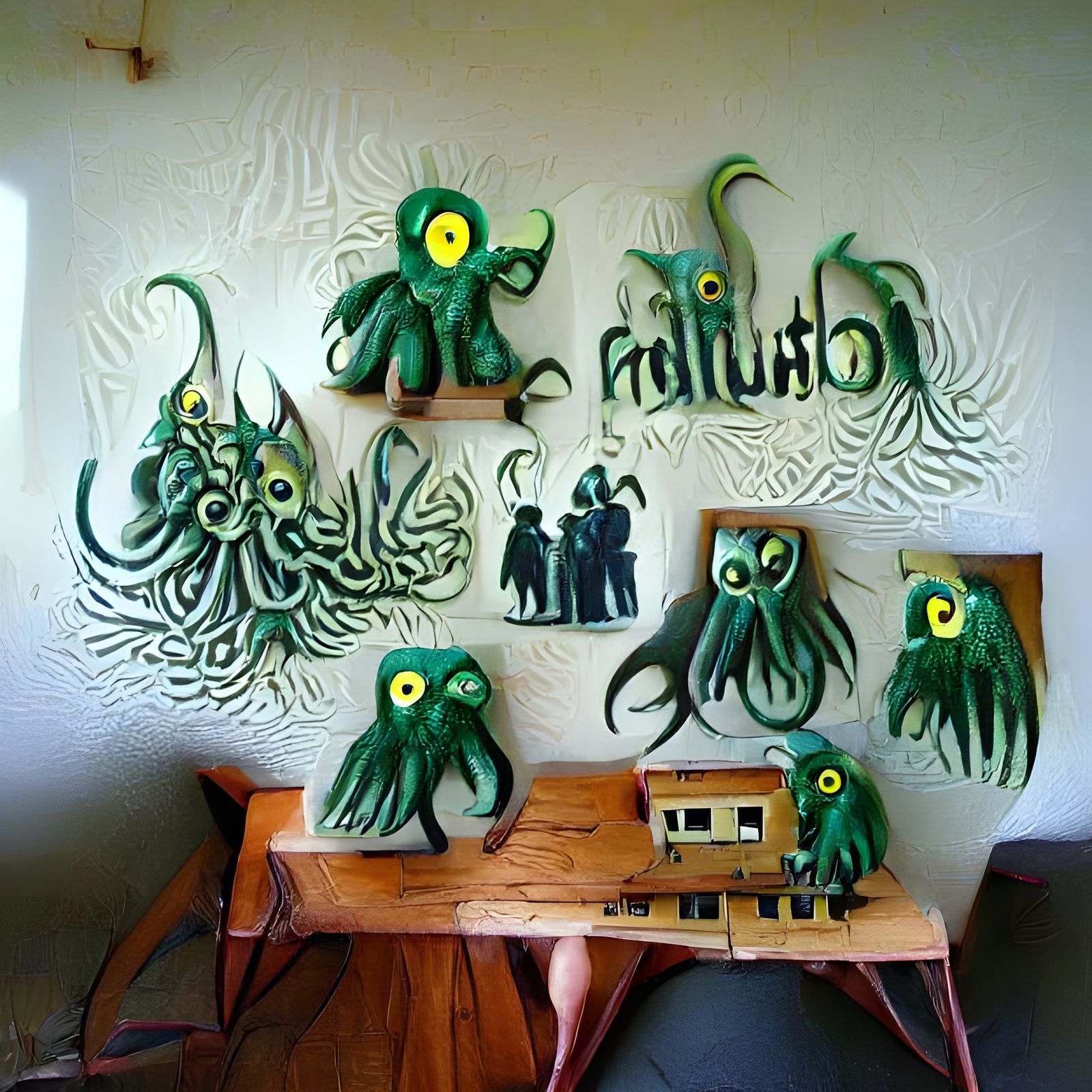 Cthulhu in Folk Art Style