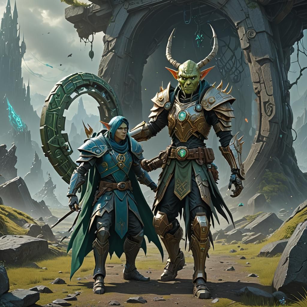 Elf Wizard in Bionicle Armor with Mystic Runes