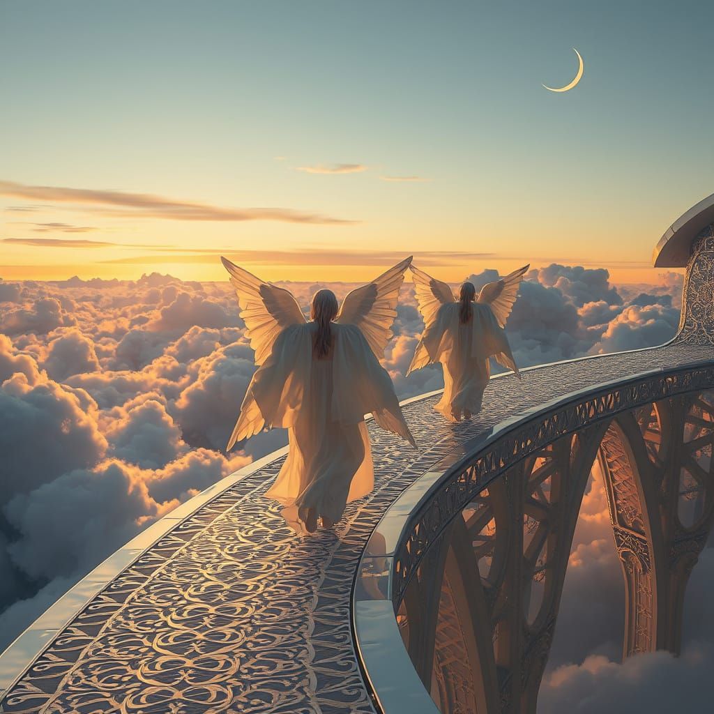 Angels in Silver City: A Digital Painting