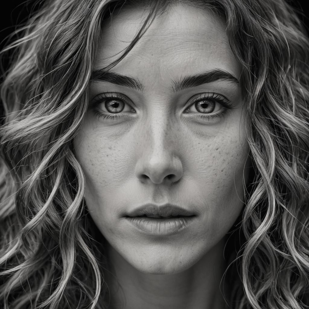 Black and white portrait