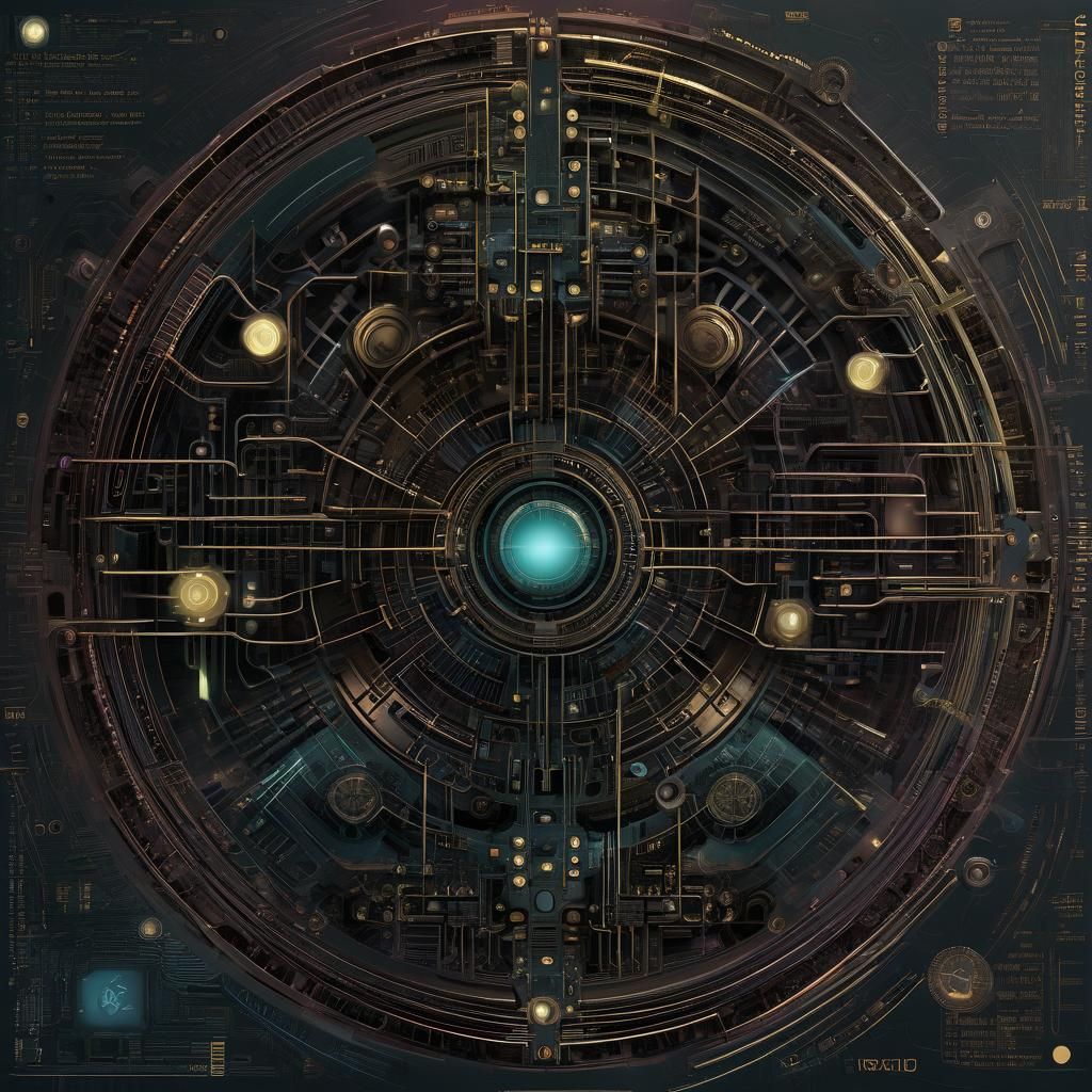 Alien Earth Circuit Diagram in Synthwave Style