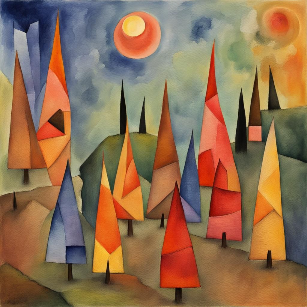 Klee as Witch in Gouache Impressionist Style