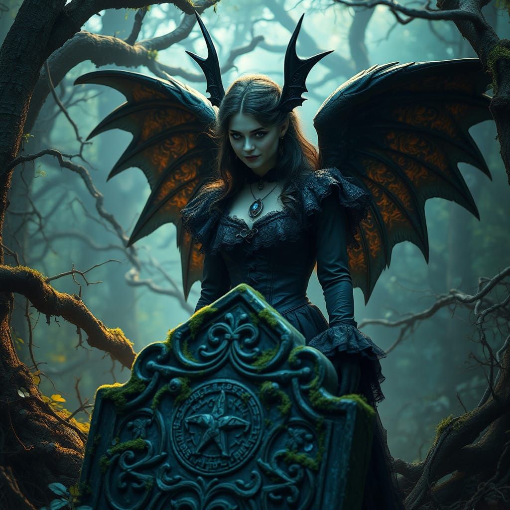 Dark Angel Queen of Sinister Secrets in Victorian-Inspired A...