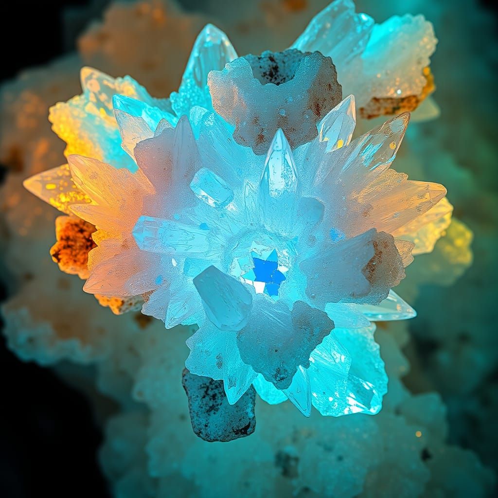 Crystalline Geode Interior in Hyperrealistic Detail