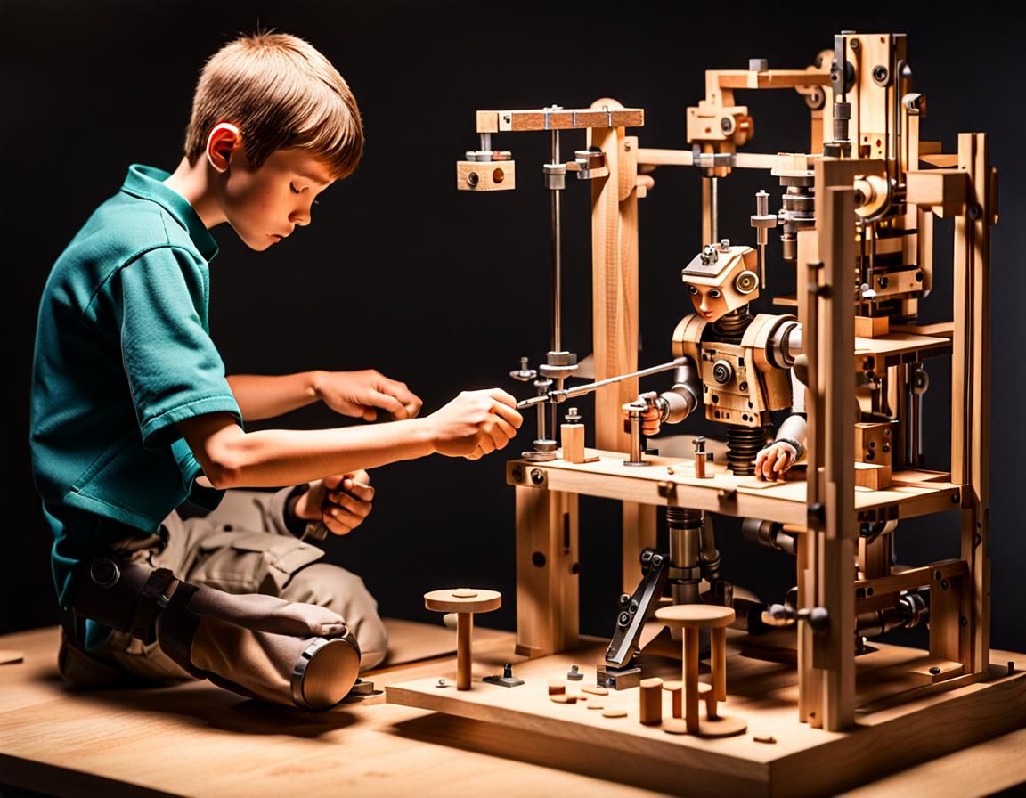Boy Builds Automaton Friend in Realistic Diorama