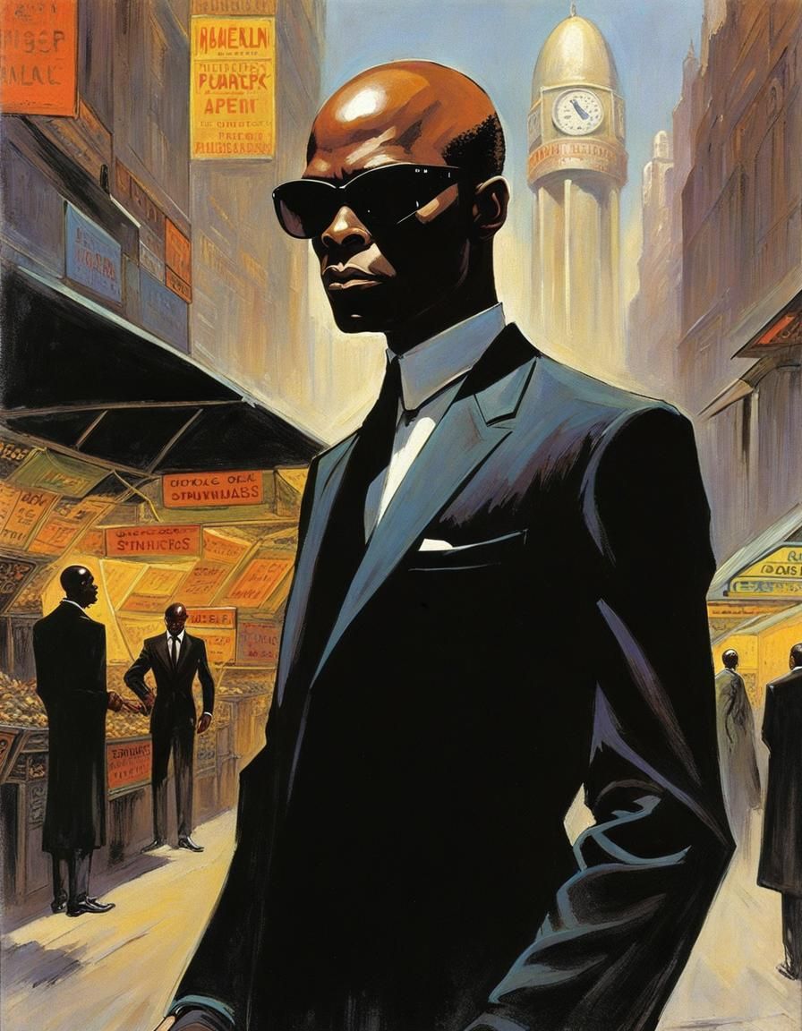 African-British MIB Agent in Alien London Market