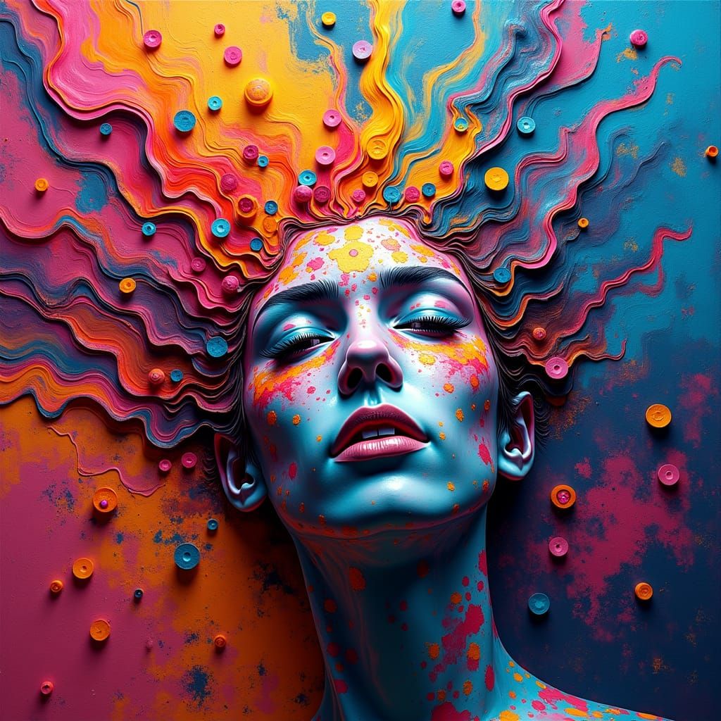 Psychedelic 3D Abstract Inspired by Bohemian Rhapsody