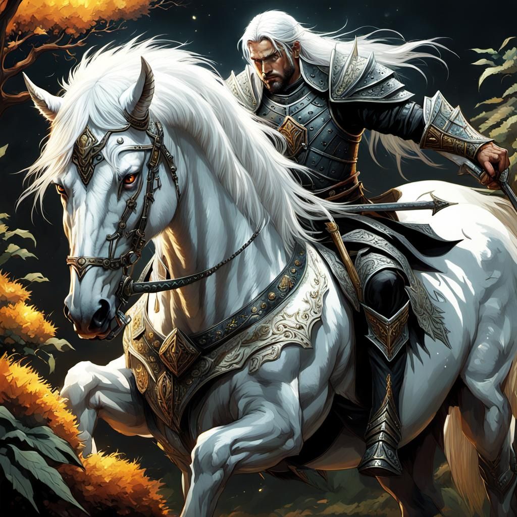 Dark Fantasy Warrior Amidst Menacing Thorns