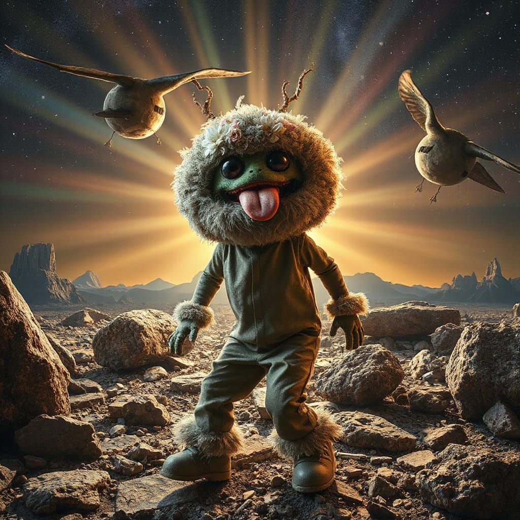 Surreal Earth Tongue Grooving in Plush Singularity