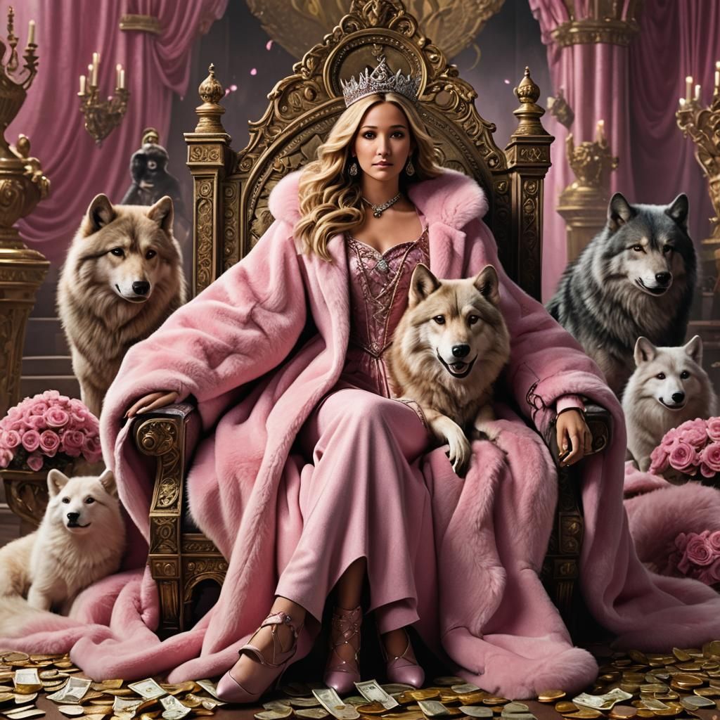 Celebrity as Princess Aurora on Throne in Digital Painting