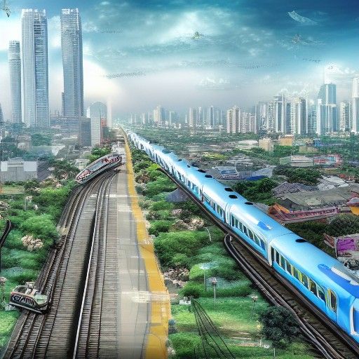 Bangkok Skytrain Matte Painting