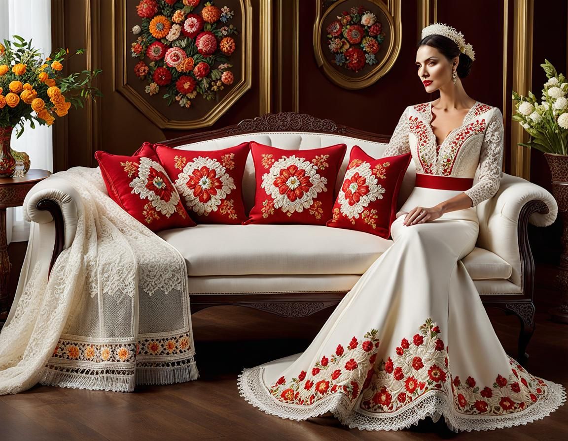 🇺🇦 Ukrainian embroidered couch and dress (Juggernaut XL v5...