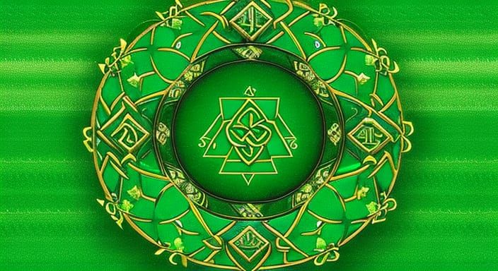 Sagittarius in Fractal Celtic Armor With Runes