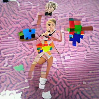 Colorful Abstract Minecraft Digital Art