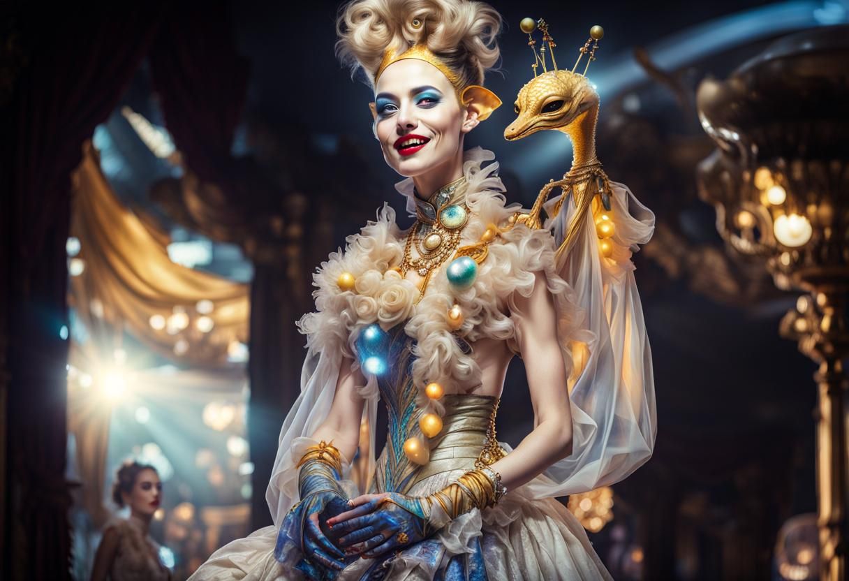 Extravagant Alien Fashion in Bizarre Cosmic Style