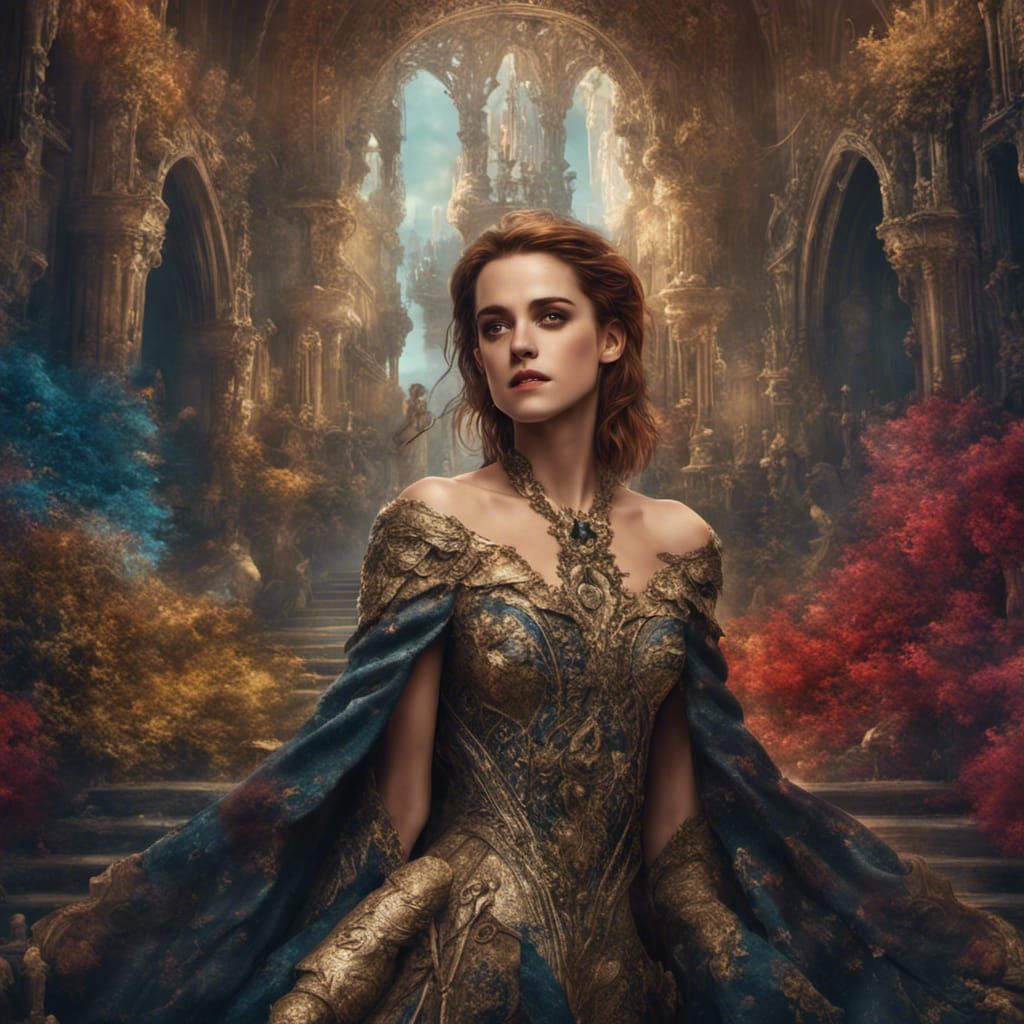 Kristen Stewart and Emma Watson Queenly Kiss