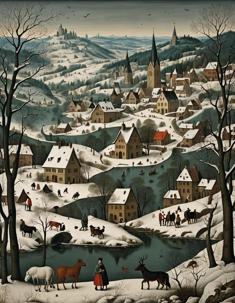 Panoramic Landscape in the Style of Early Masters